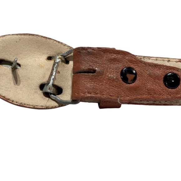 Vintage Crocodile Print Embossed Belt & Buckle - Picture 5 of 6